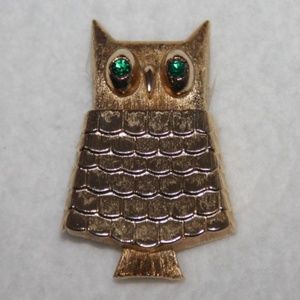 Vintage Owl Aromatherapy Scent Locket Brooch Pin